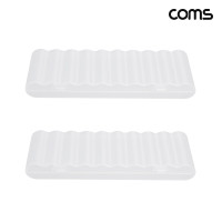 Coms 건전지 케이스 투명 AA 10개 보관용 휴대용 2개입