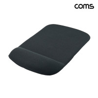Coms 마우스 패드 손목보호형 사각형 Black