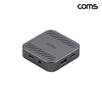 Coms 6in1 맥세이프 USB-C 초소형 멀티 허브 10Gbps PD 100W HDMI 4K60Hz LAN 1Gbps Audio