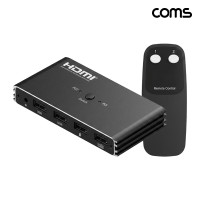 Coms HDMI 2x1 KVM 스위치 PC 2대 제어 4K 60Hz USB 4포트