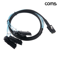 Coms SAS to SATA 4분배 케이블 1m SFF 8643 SFF 8482x4 SATA 15P