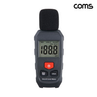 Coms 디지털 소음 측정기 최대 130dB 소음계 테스터기 층간소음 데시벨 LCD 알림
