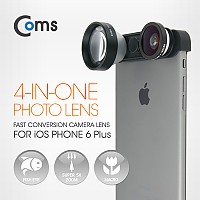 Coms 셀카렌즈, 스마트폰 카메라 확대경(4 in 1) iOS스마트폰 6 Plus용