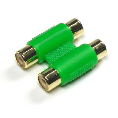 Coms RCA 2열 통합 젠더 - 2F/2F 타입/ 녹색